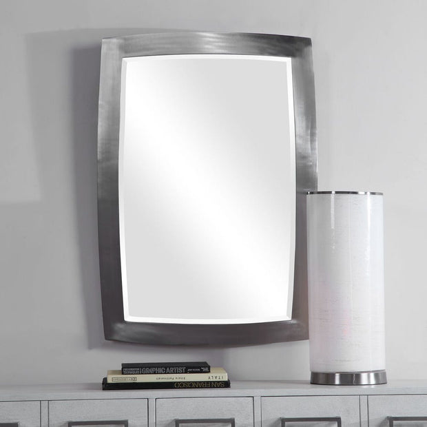 Uttermost Haskill Brushed Nickel Iron Mirror
