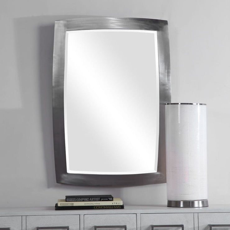 Uttermost Haskill Brushed Nickel Iron Mirror