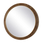 Uttermost Cleveland Antique Gold And Natural Grain Round Mirror