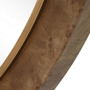 Uttermost Cleveland Antique Gold And Natural Grain Round Mirror