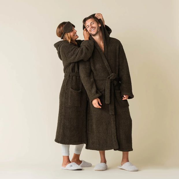 Kashwere Ultra Plush Dark Olive Signature Hooded Robe Chenilla Classic