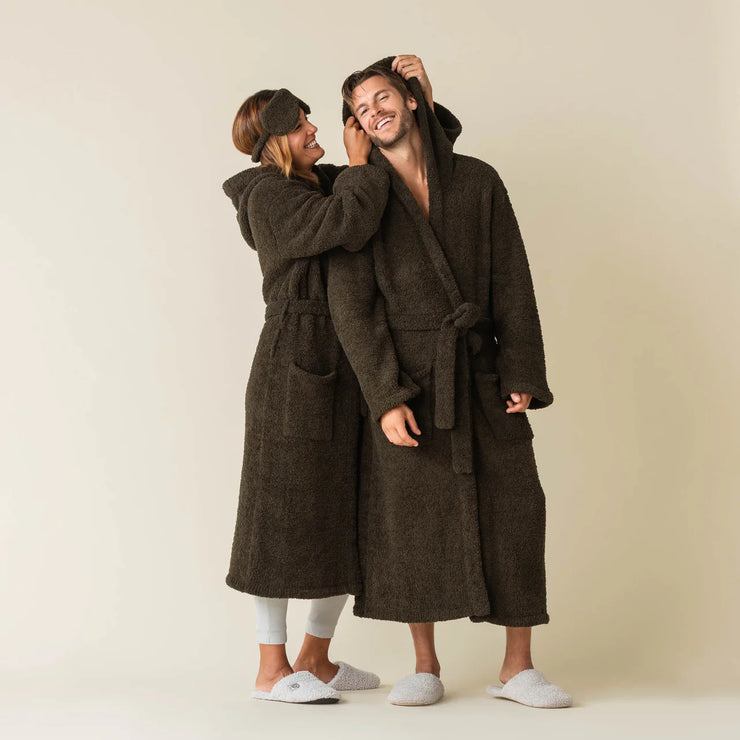 Kashwere Ultra Plush Dark Olive Signature Hooded Robe Chenilla Classic