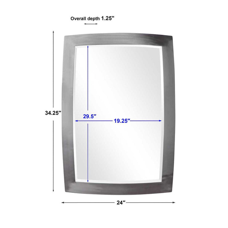 Uttermost Haskill Brushed Nickel Iron Mirror