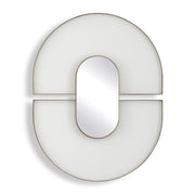 Uttermost Encase White Glass Oval Mirror