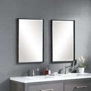 Uttermost Callan Distressed Rustic Black Vanity Mirror