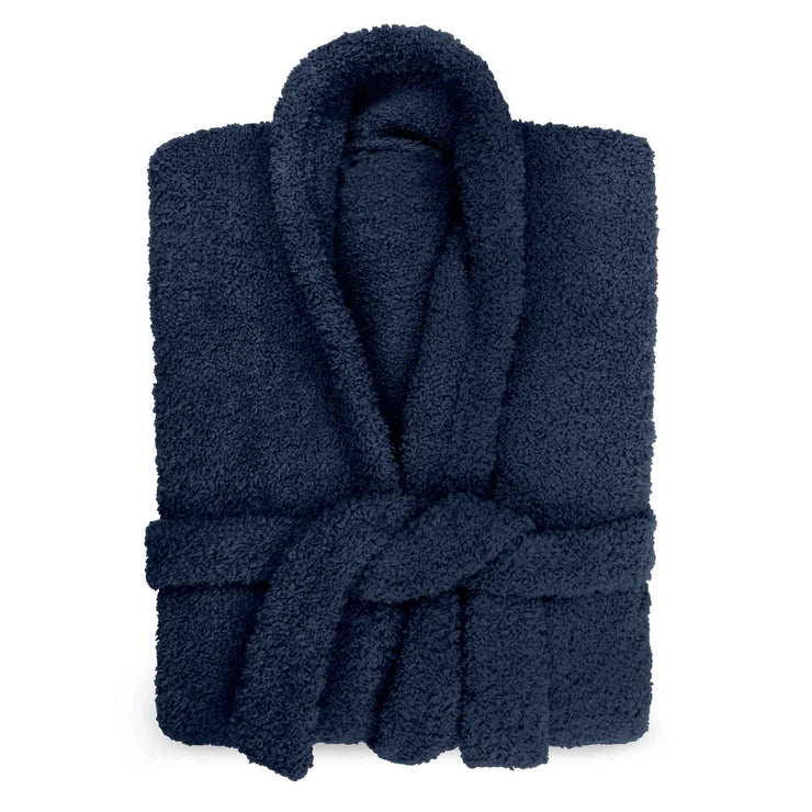 Kashwere Ultra Plush Navy Hampton Robe Chenilla Classic