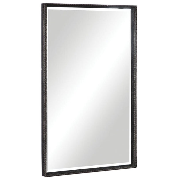 Uttermost Callan Distressed Rustic Black Vanity Mirror