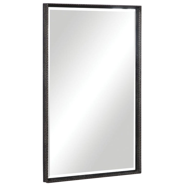 Uttermost Callan Distressed Rustic Black Vanity Mirror