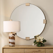 Uttermost Russo Travertine Round Mirror