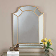 Uttermost Francoli Antique Gold Leaf Corner Arch Mirror