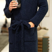 Kashwere Ultra Plush Navy Hampton Robe Chenilla Classic