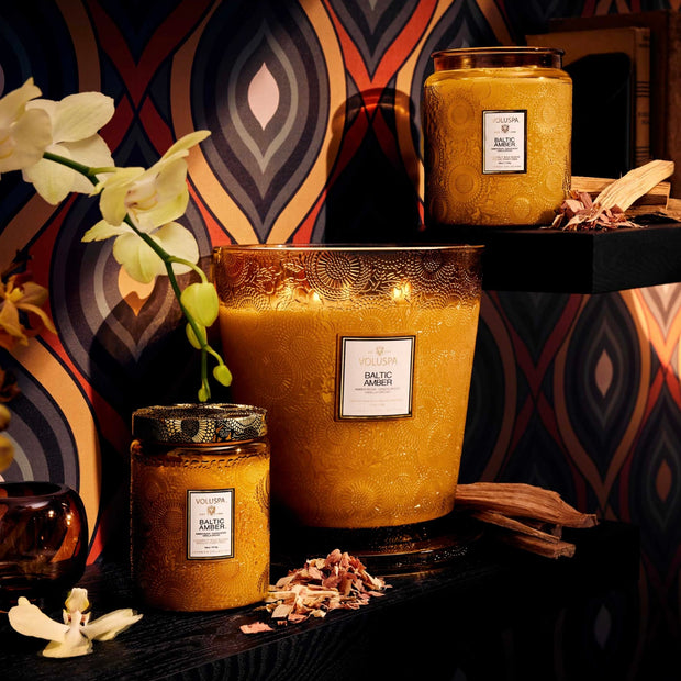 Voluspa Baltic Amber 5 Wick Hearth Candle ~ 123 oz.