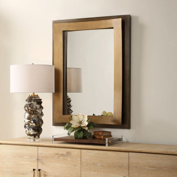 Uttermost Around The Bend Golden Bronze Mirror