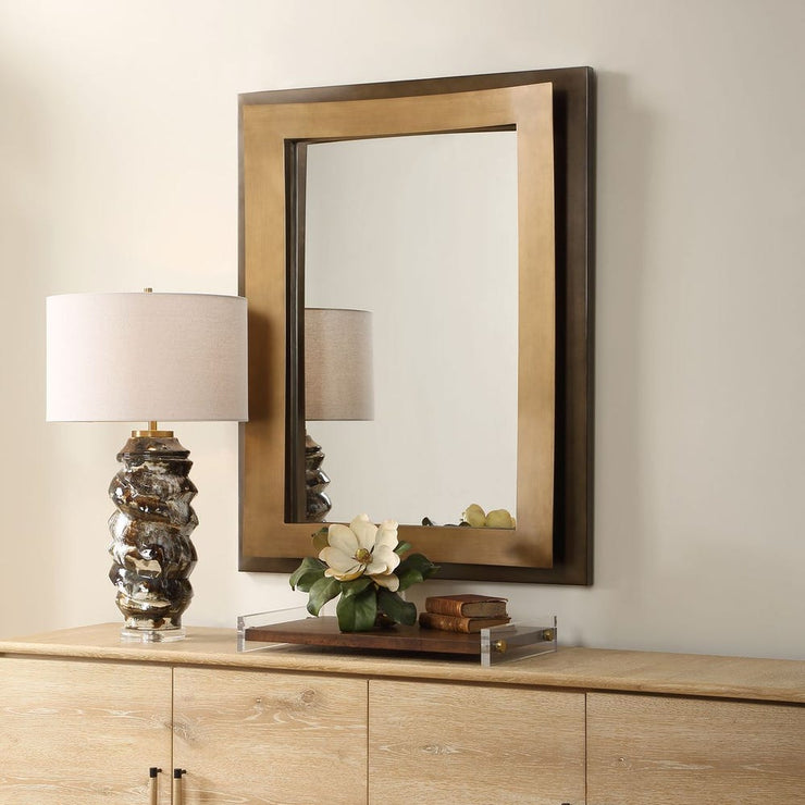 Uttermost Around The Bend Golden Bronze Mirror