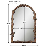 Uttermost Paza Distressed Antique Gold Leaf Arch Mirror