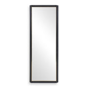 Uttermost Stenton Sleek Black With Gold Plated Inner Edge Tall Mirror