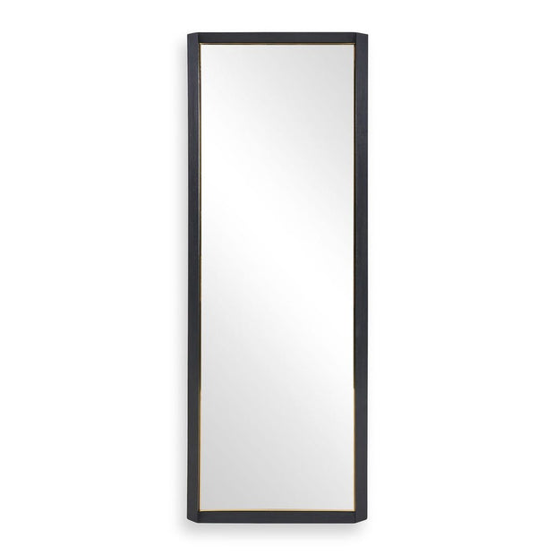 Uttermost Stenton Sleek Black With Gold Plated Inner Edge Tall Mirror