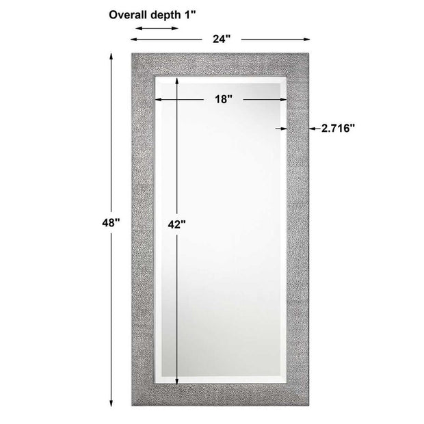 Uttermost Tulare Textured Metallic Silver Mirror