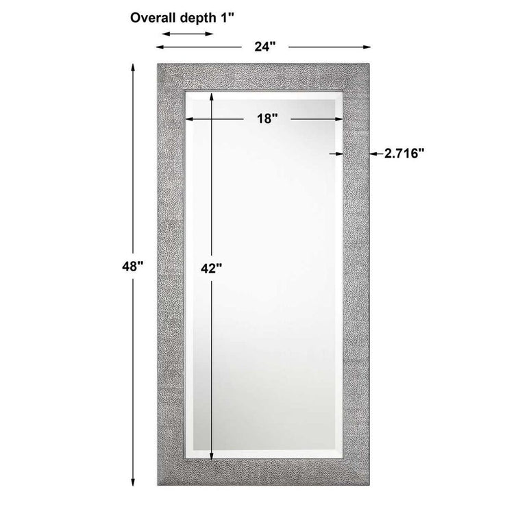 Uttermost Tulare Textured Metallic Silver Mirror
