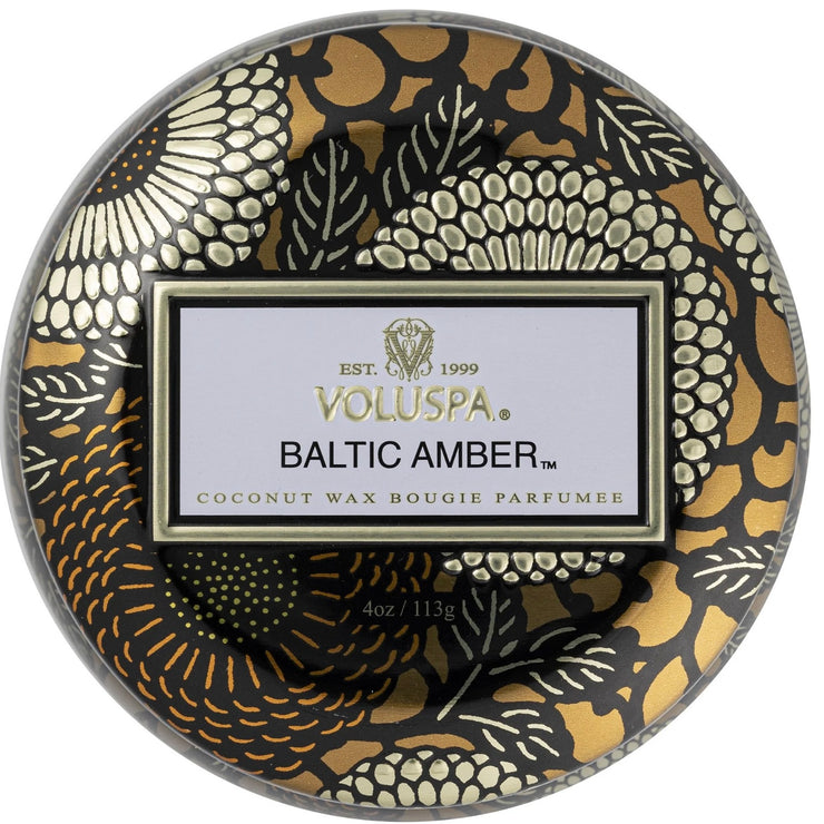 Voluspa Baltic Amber Mini Tin Candle
