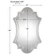 Uttermost Elara Curved Edge Finished Antique Silver Mirror