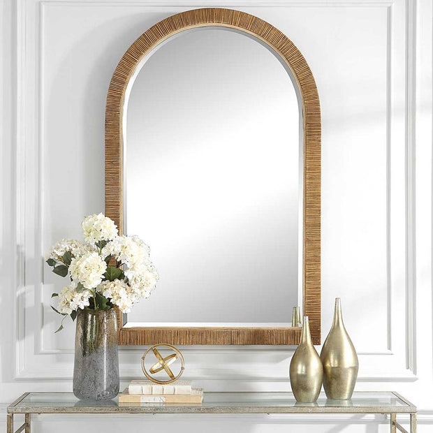 Uttermost Cape Rattan Wrapped Arch Mirror