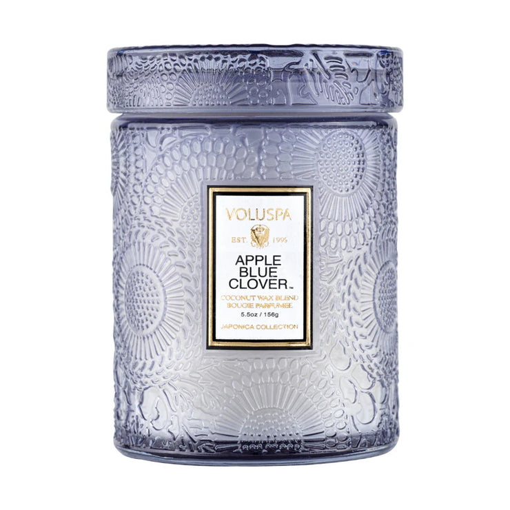 Voluspa Apple Blue Clover Small Jar Candle ~ 5.5oz