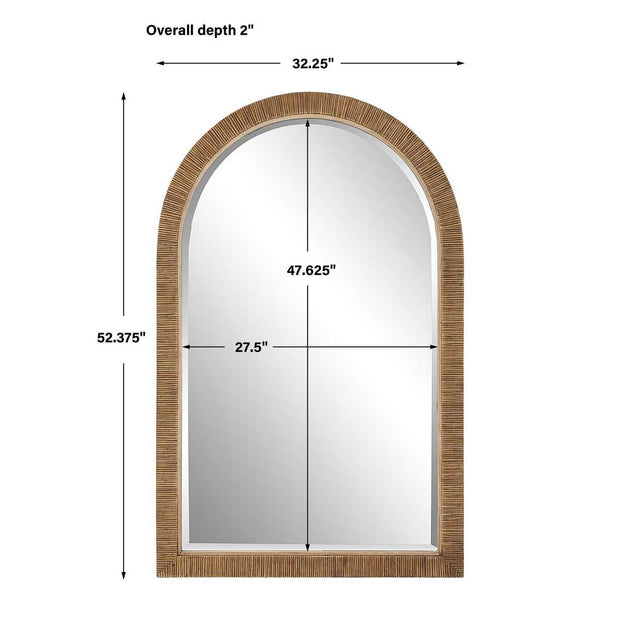Uttermost Cape Rattan Wrapped Arch Mirror