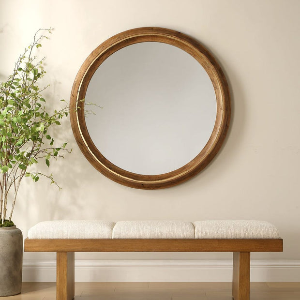 Uttermost Frontier Light Honey Mirror