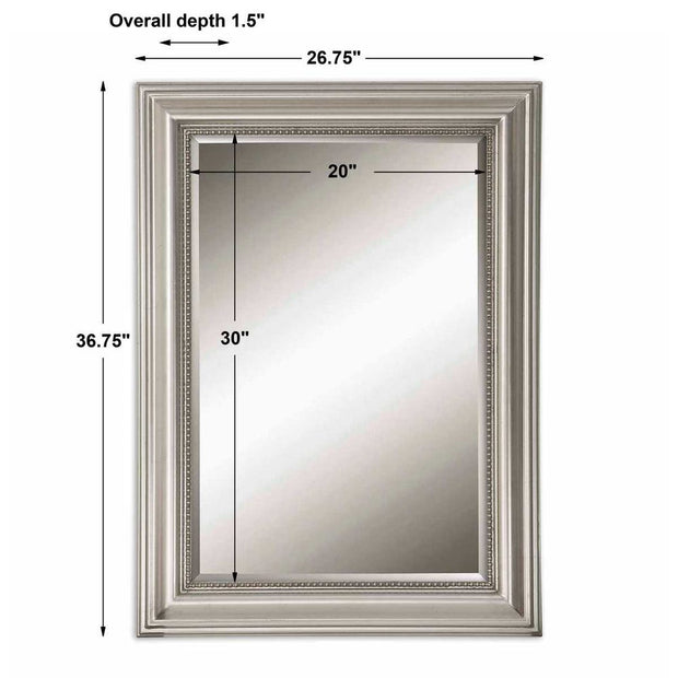 Uttermost Stuart Silver Leaf Gray Glaze Mirror