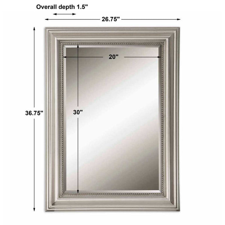 Uttermost Stuart Silver Leaf Gray Glaze Mirror