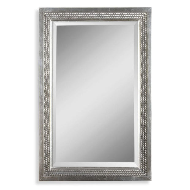 Uttermost Triple Beaded Silver Leaf Mirror