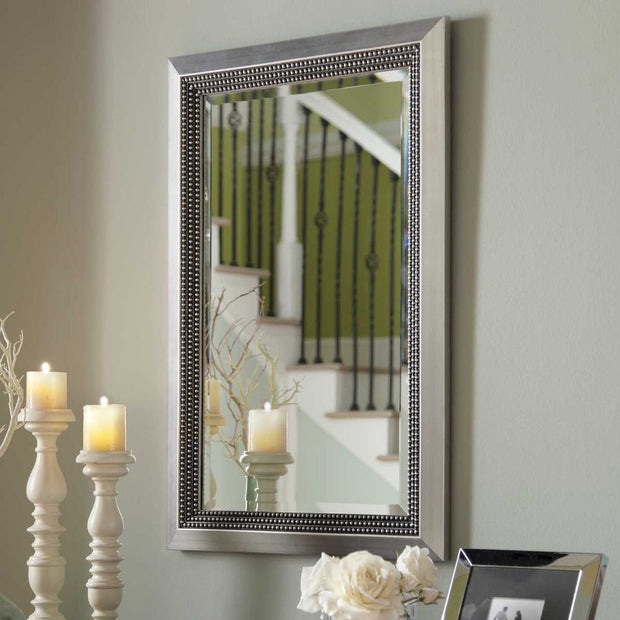 Uttermost Triple Beaded Silver Leaf Mirror