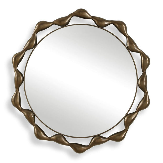 Uttermost Remolino Warm Bronze Cast Iron Round Mirror
