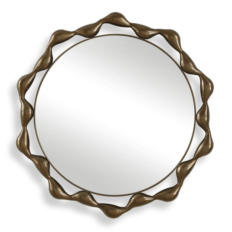 Uttermost Remolino Warm Bronze Cast Iron Round Mirror