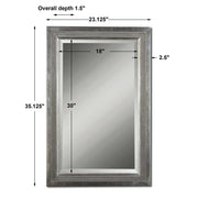 Uttermost Triple Beaded Silver Leaf Mirror