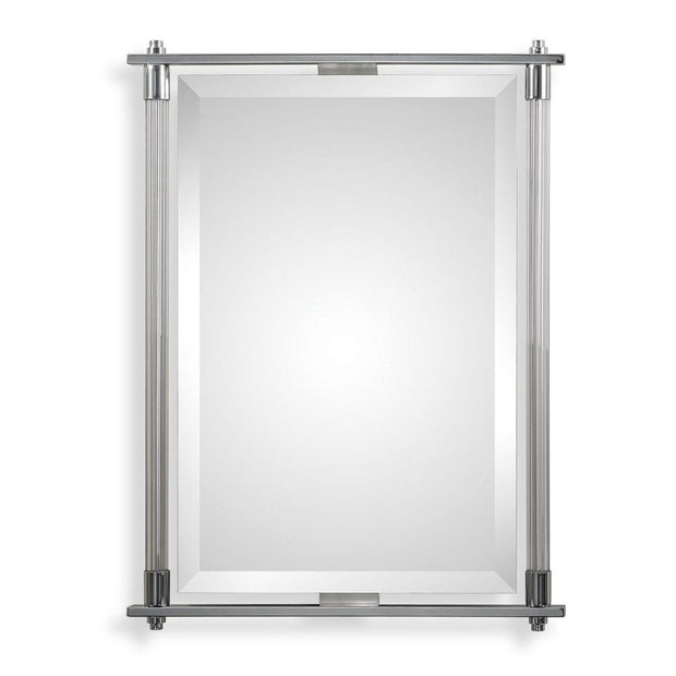 Uttermost Adara Ribbed Glass With Crome Mirror