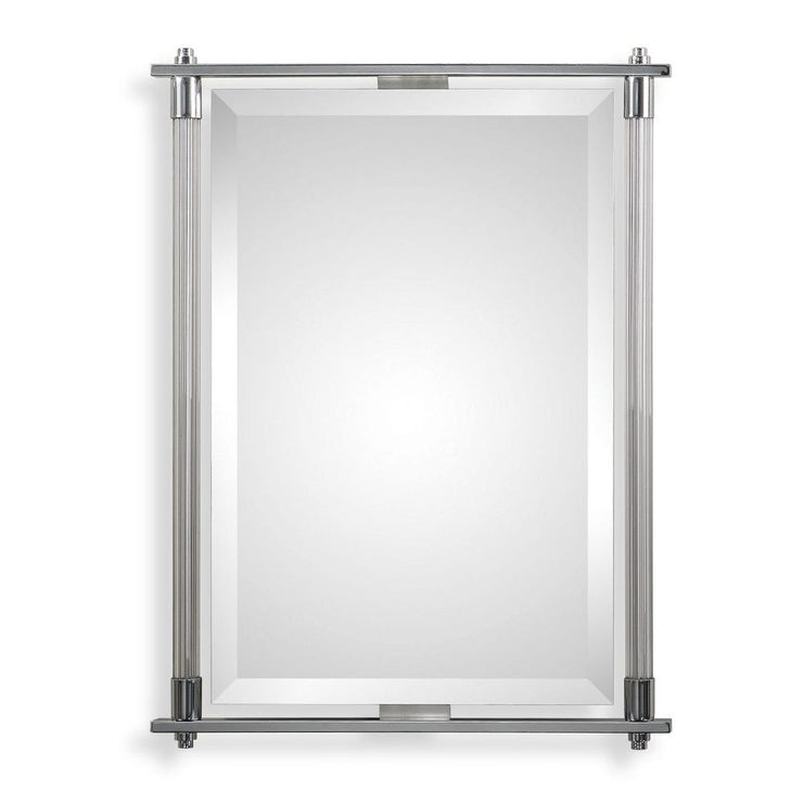 Uttermost Adara Ribbed Glass With Crome Mirror
