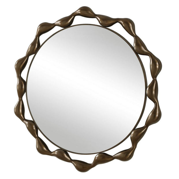 Uttermost Remolino Warm Bronze Cast Iron Round Mirror