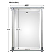 Uttermost Adara Ribbed Glass With Crome Mirror