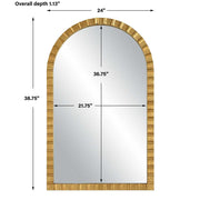 Uttermost Dandridge Antique Gold Leaf Iron Arch Mirror