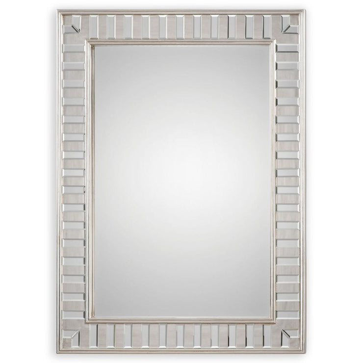 Uttermost Lanester Silver Leaf With Small Mirrors Framed Mirror