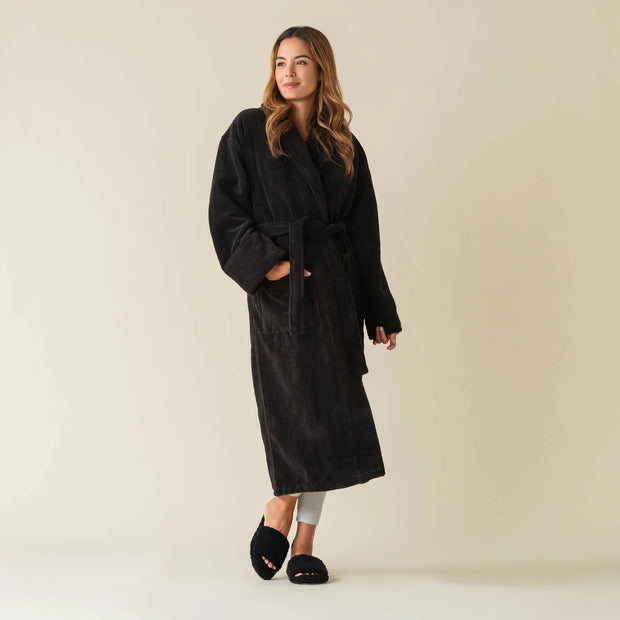 Kashwére Kapua™ Ultra Soft Onyx Cotton Velour Robe