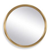 Uttermost Atkinson Plated Antique Brass Round Mirror
