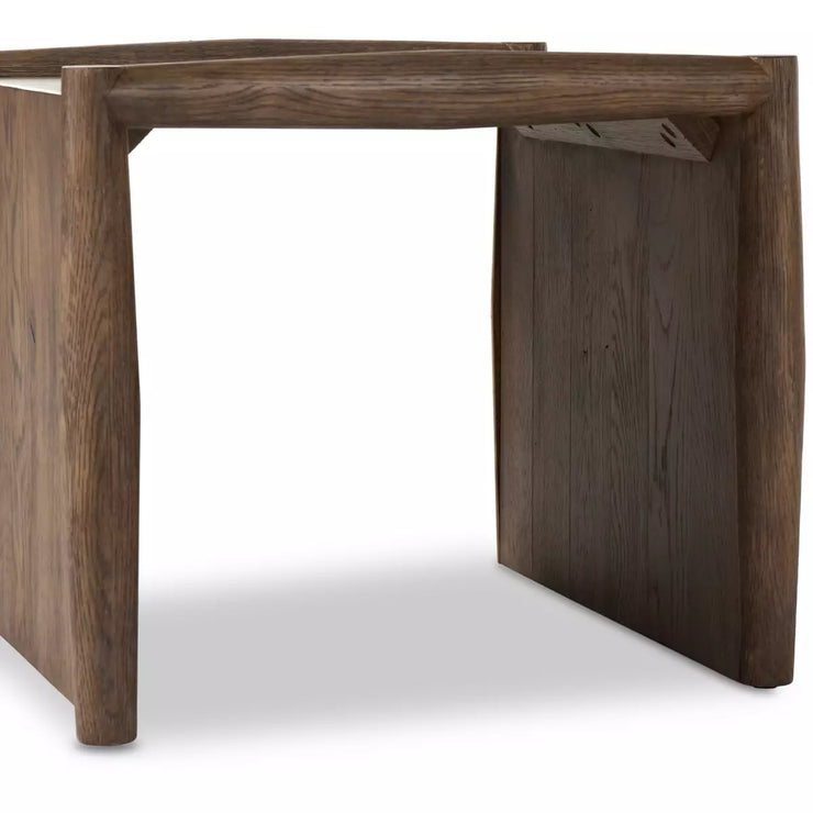Four Hands Glenview End Table ~ Weathered Oak Finish