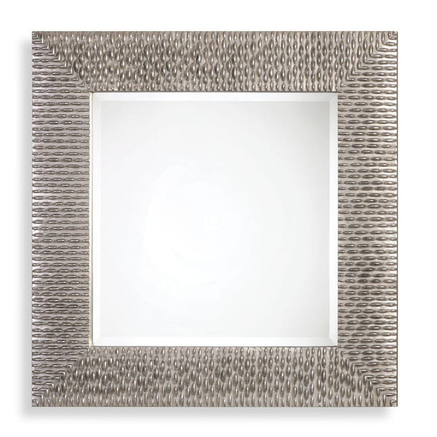 Uttermost Cressida Metallic Silver Staggered Beads Mirror