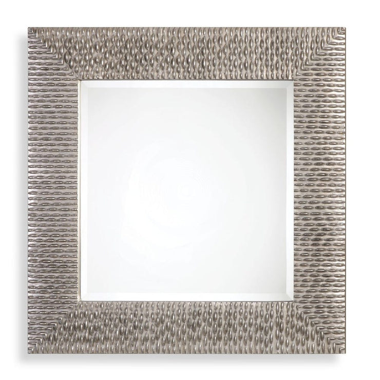Uttermost Cressida Metallic Silver Staggered Beads Mirror