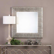 Uttermost Cressida Metallic Silver Staggered Beads Mirror