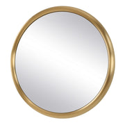 Uttermost Atkinson Plated Antique Brass Round Mirror