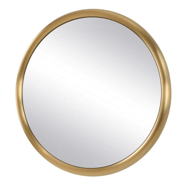 Uttermost Atkinson Plated Antique Brass Round Mirror